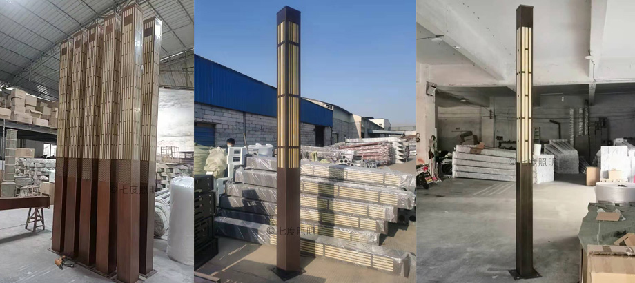 更多方形LED簡(jiǎn)約新中式景觀燈柱生產(chǎn)實(shí)拍